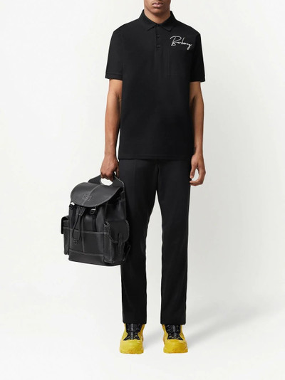 Burberry Embroidered-logo polo shirt outlook