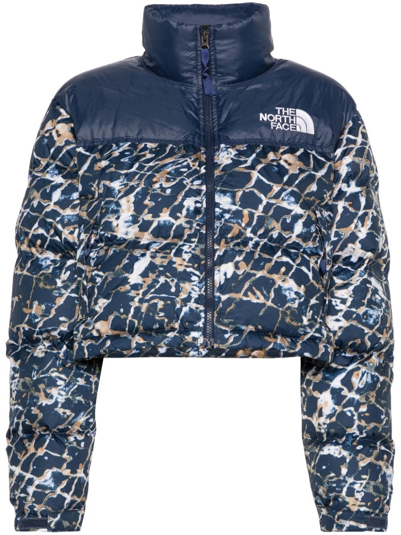 abstract-print quilted jacket 1