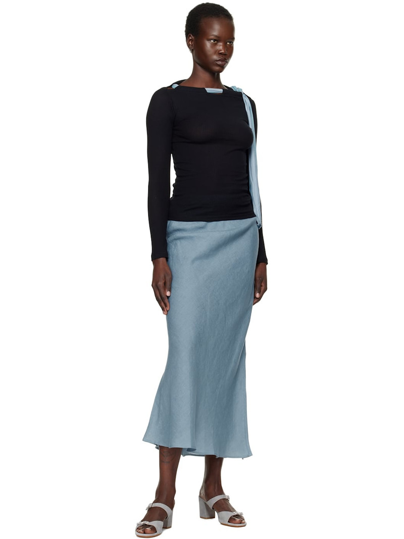 BASERANGE Blue Dydine Maxi Skirt outlook