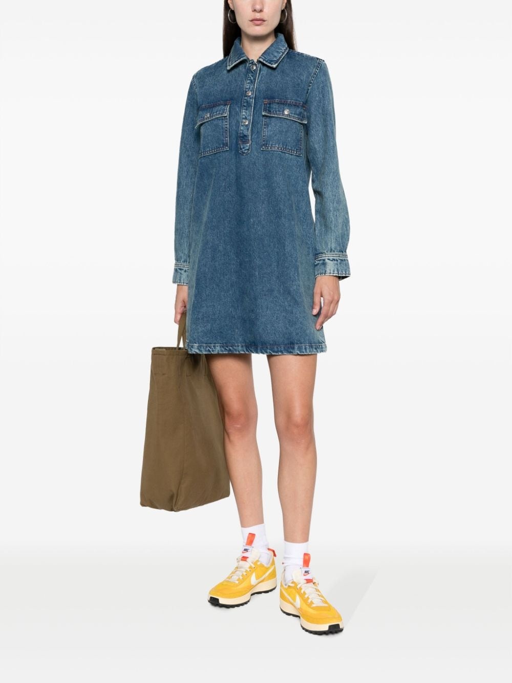 Mia denim long-sleeve dress - 2