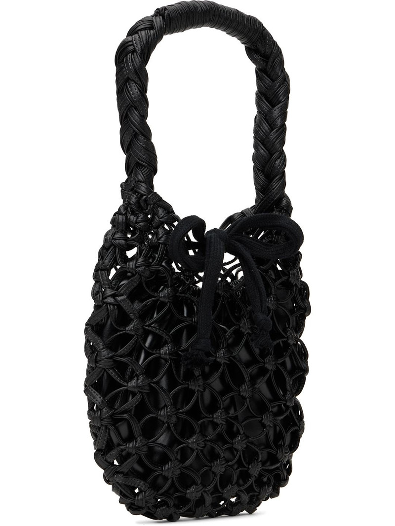Black Synthetic Leather Bag 3