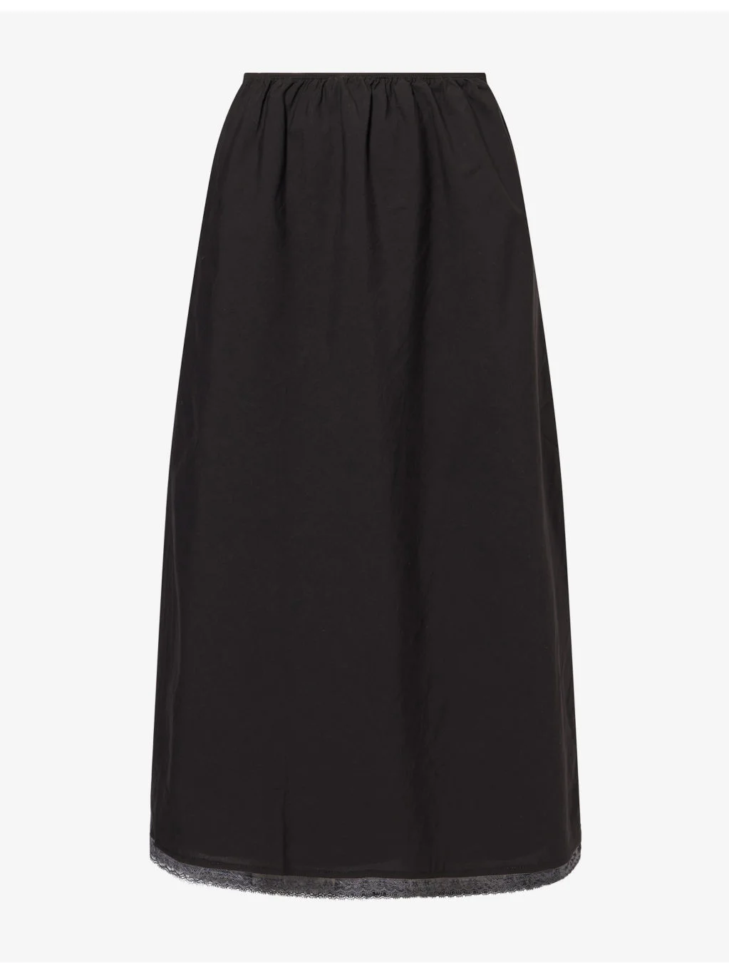 Rosin Lace Trim Cotton-Blend Midi Skirt - 1