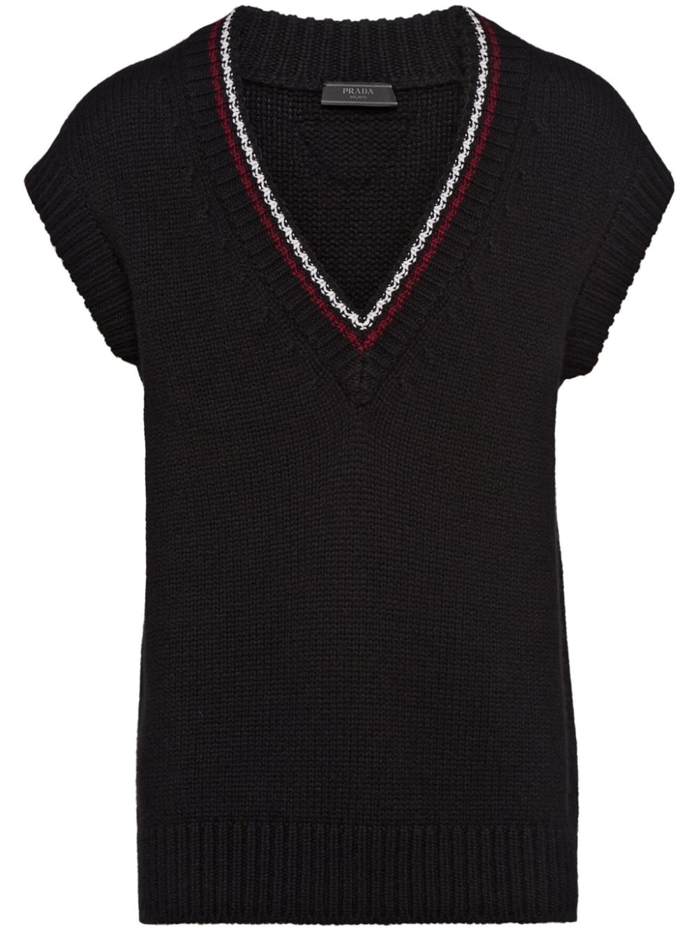 chunky-knit cashmere vest - 1