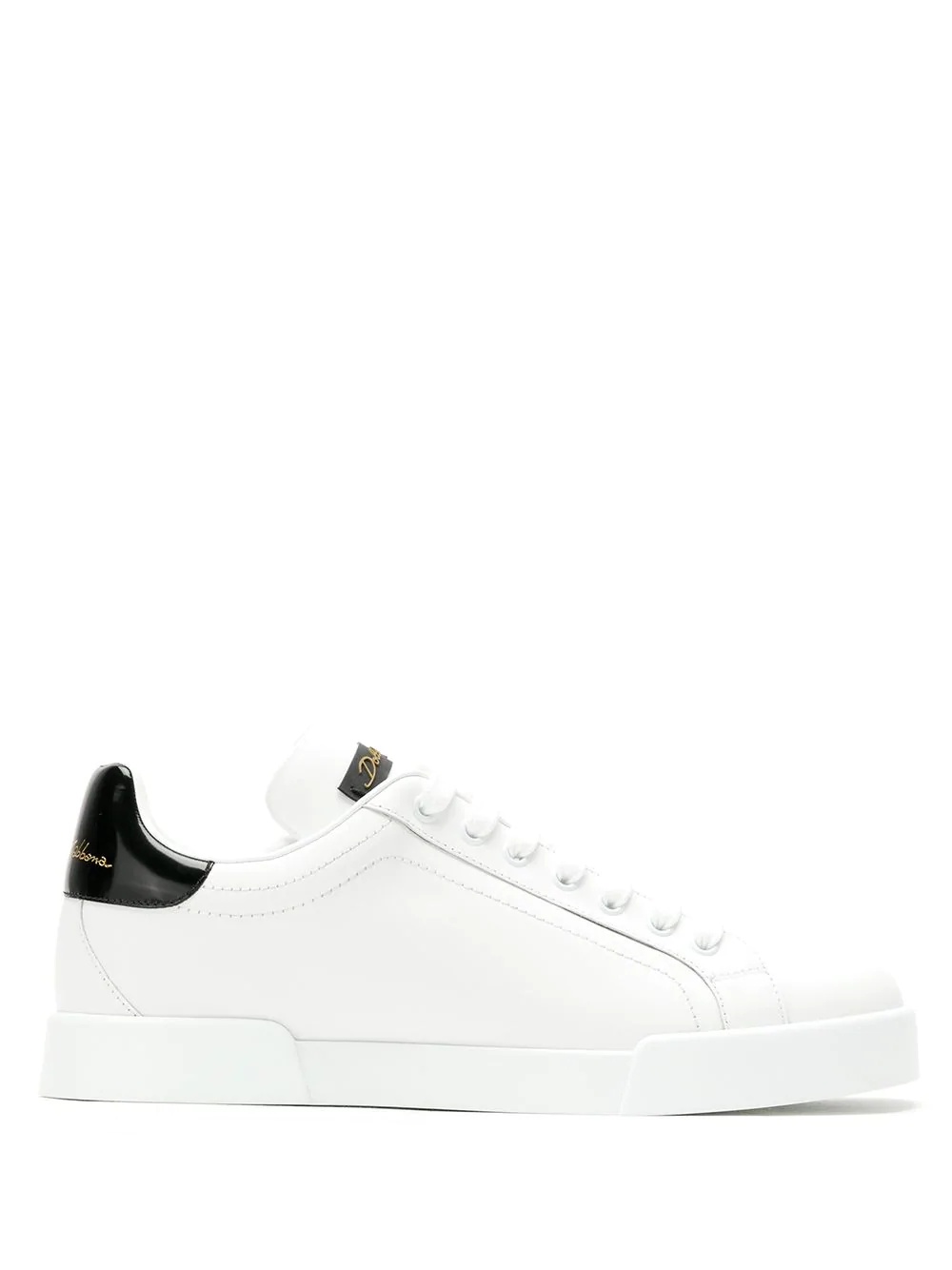 contrasting heel counter lace-up sneakers - 1