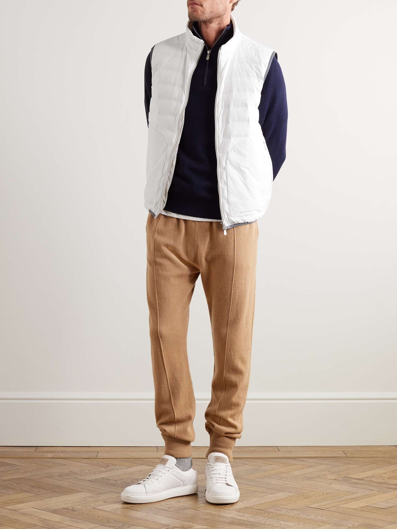 Brunello Cucinelli Grained calfskin sneakers | REVERSIBLE