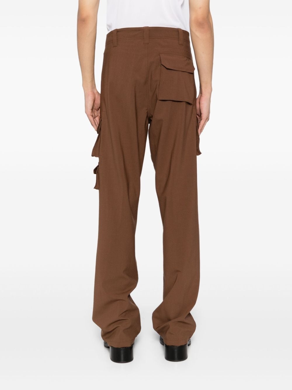 multi-pocket straight leg trousers - 4