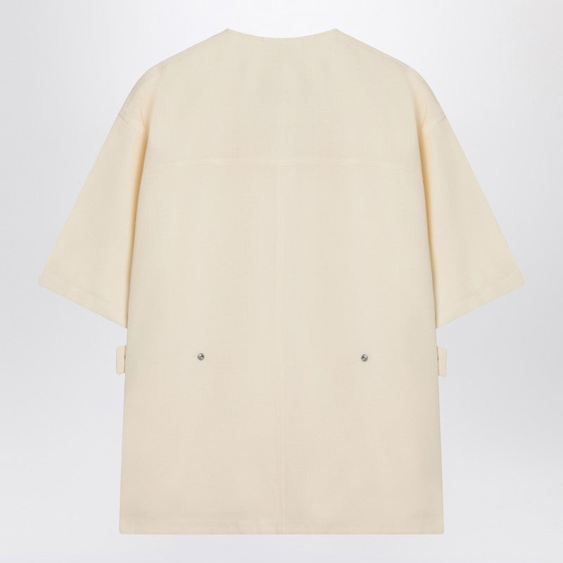 Jil Sander Ivory silk blend shirt jacket - 2