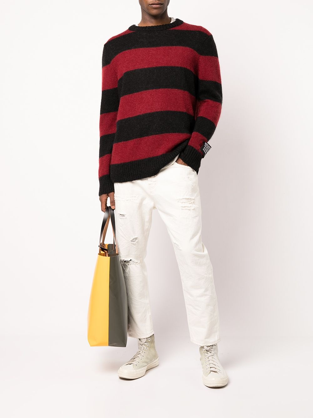 striped knitted jumper - 2