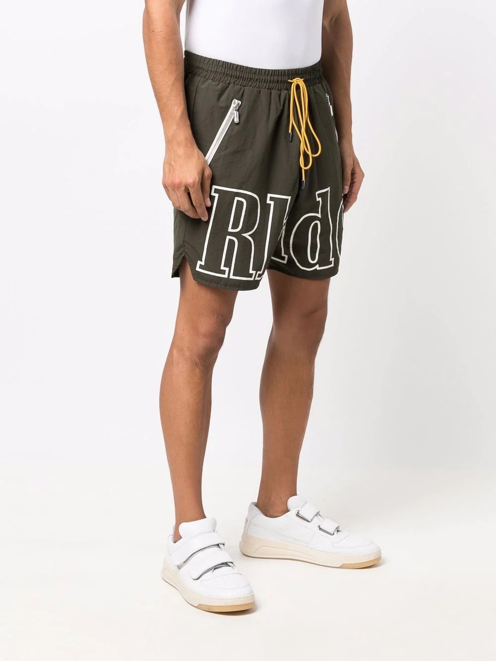 logo-print drawstring shorts - 3