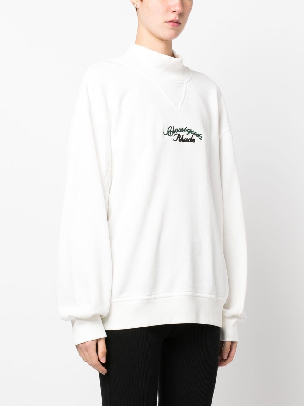 logo-embroidered cotton sweatshirt - 3