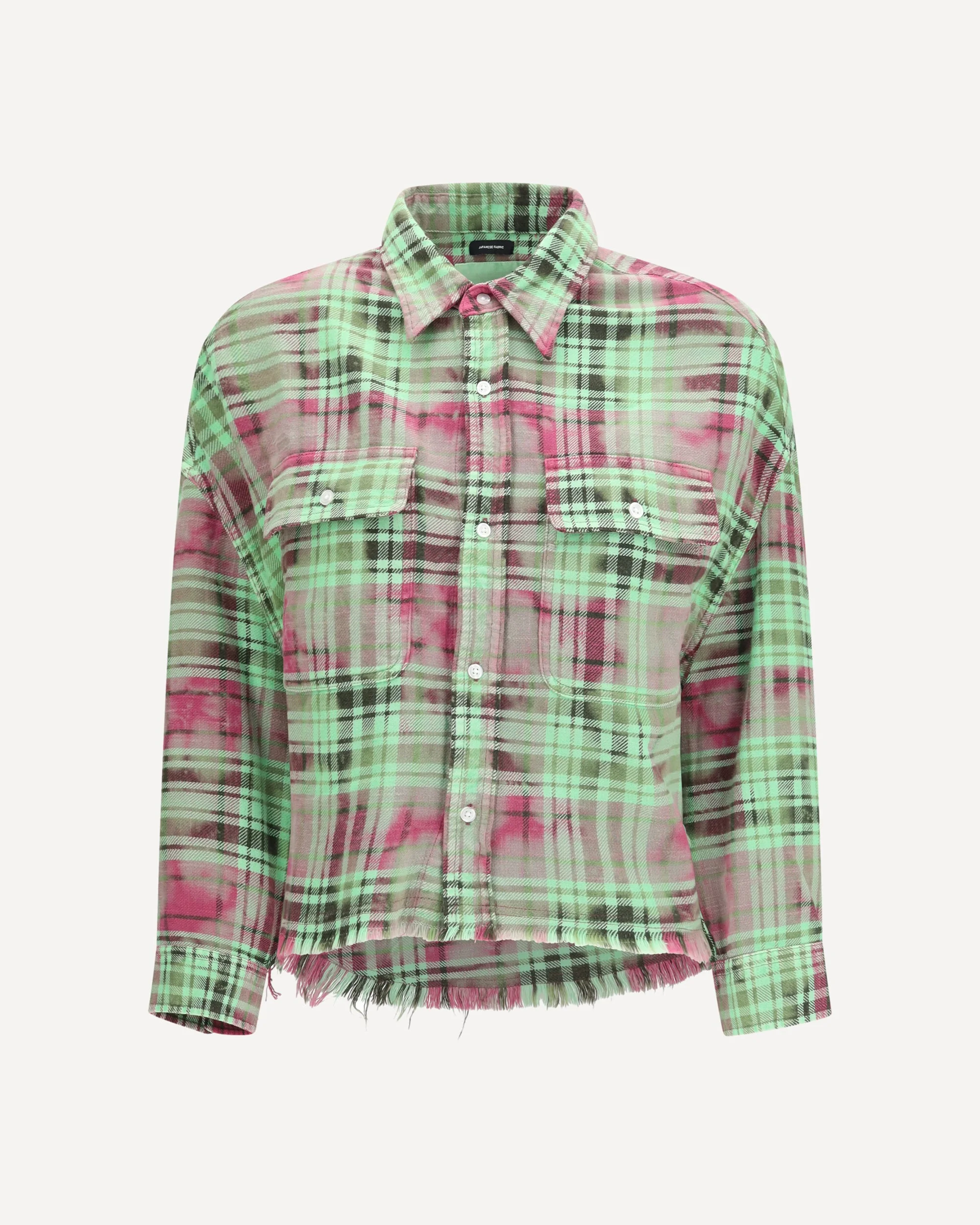 Plaid Shirt with frayed hem - 1