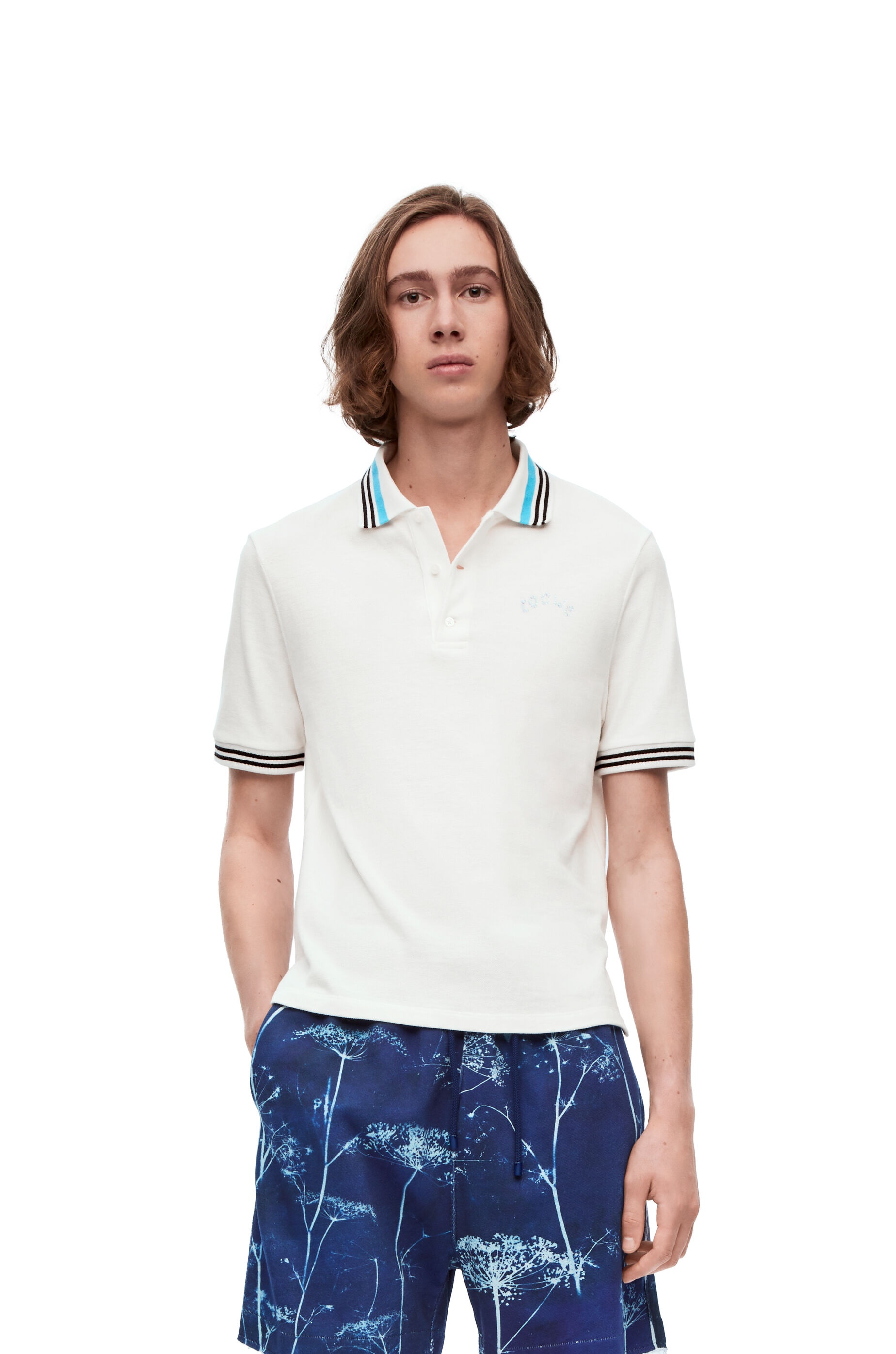 LOEWE bubble polo in cotton and linen - 3