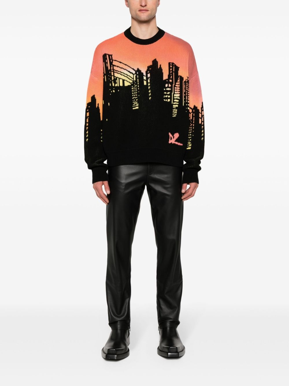 DSQUARED2 patterned intarsia-knit jumper | REVERSIBLE DSQUARED2 patterned intarsia-knit jumper | REVERSIBLE