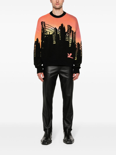 DSQUARED2 patterned intarsia-knit jumper outlook