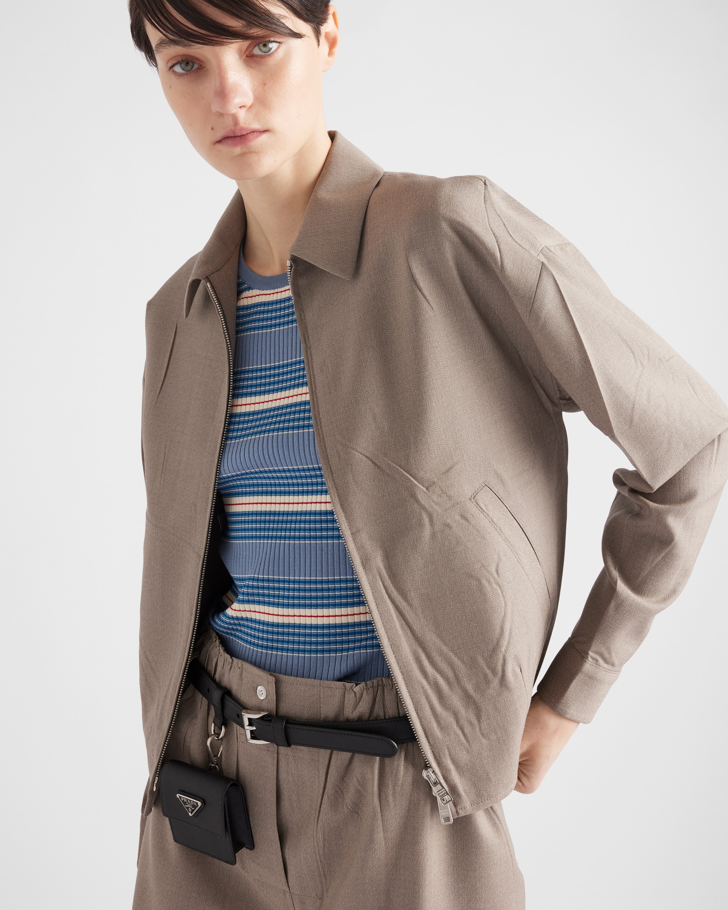 Mouliné wool blouson jacket - 3