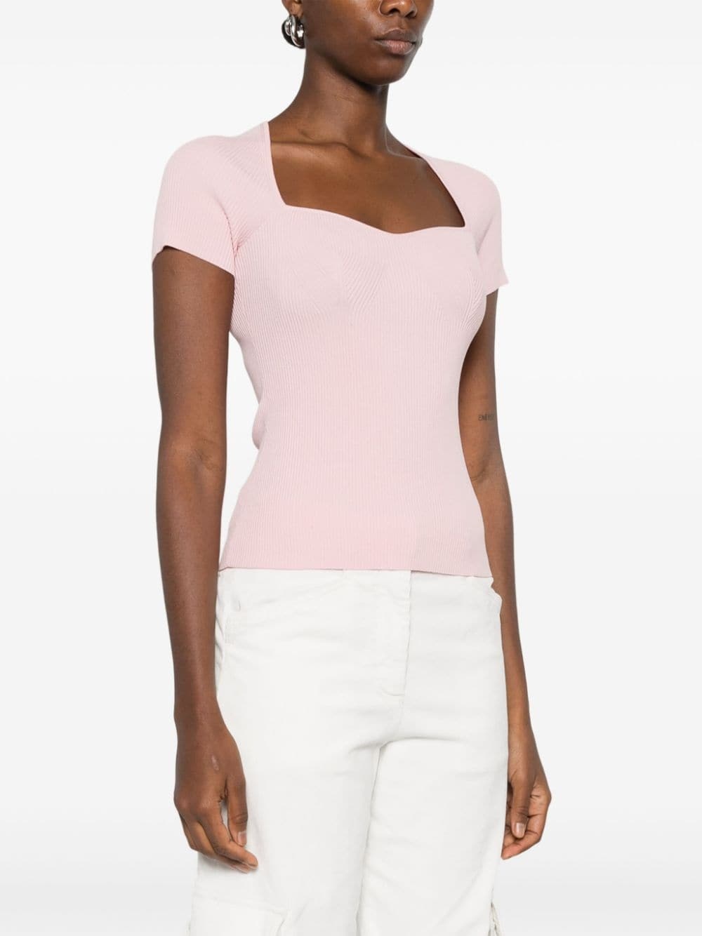 ribbed-knit top - 3