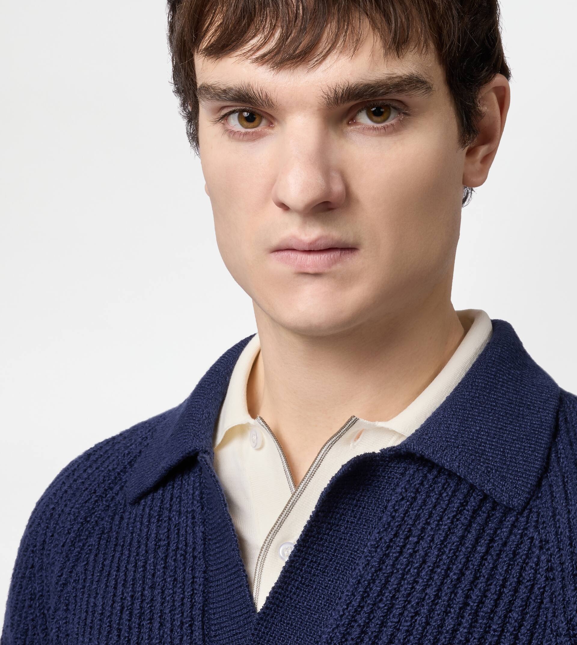 PULLOVER IN COTTON - BLUE - 5