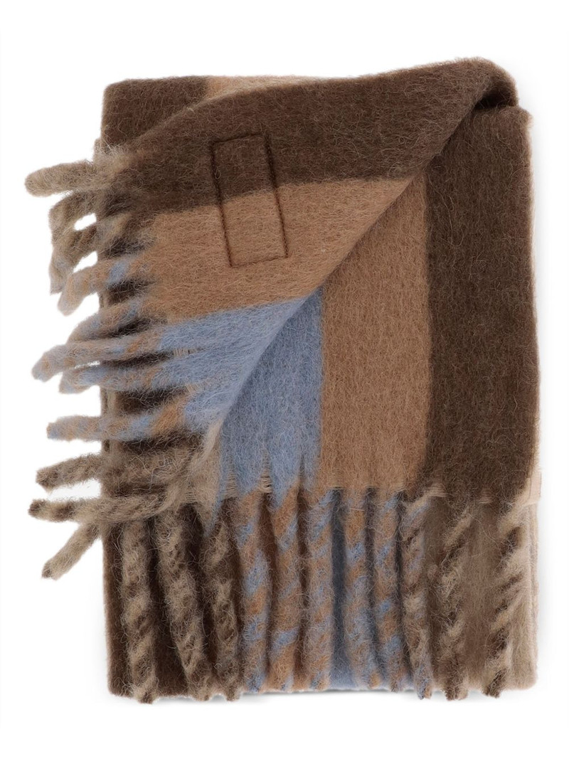 AMI Paris striped fringed scarf outlook