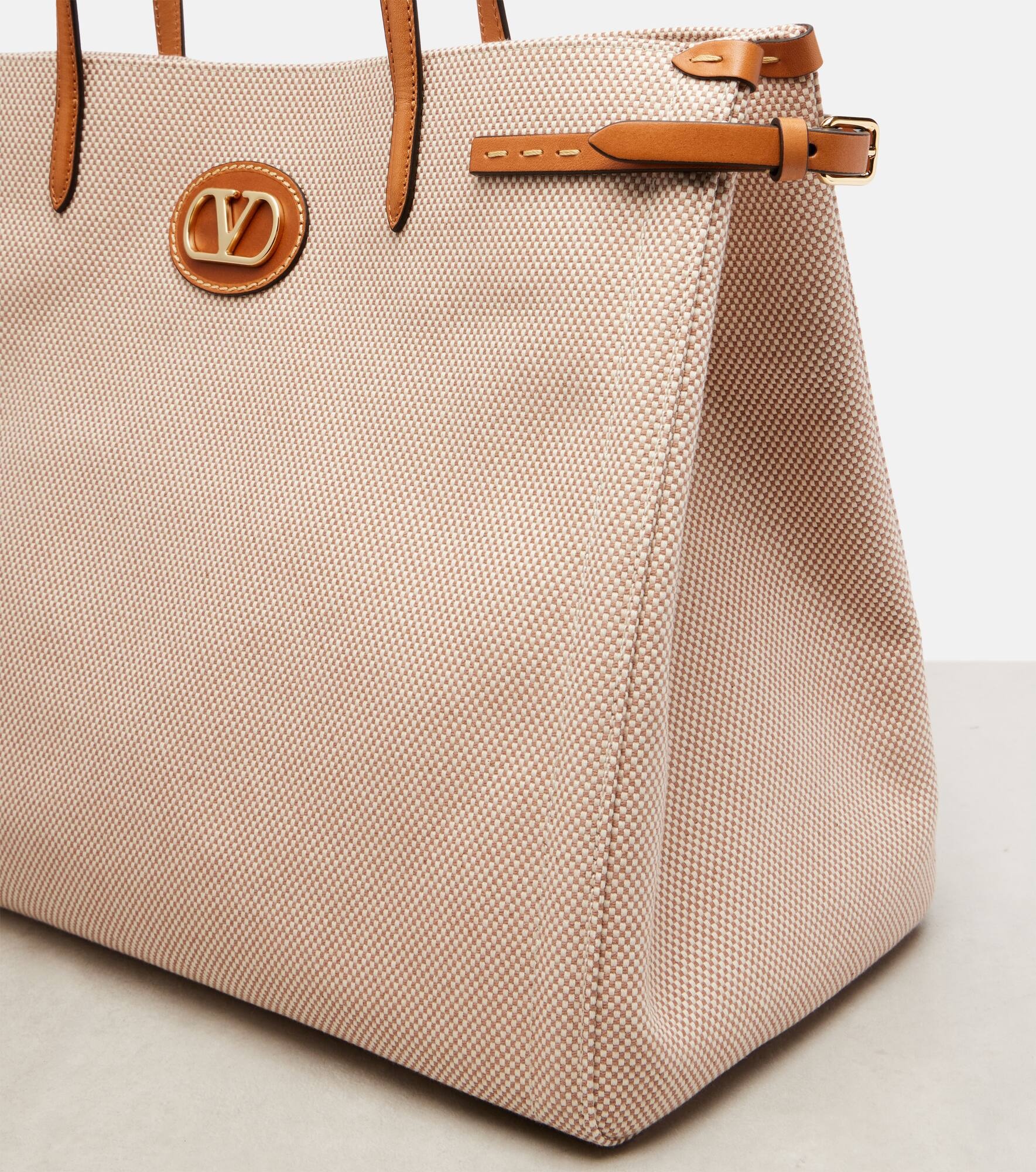 Antibes leather-trimmed canvas tote bag - 6