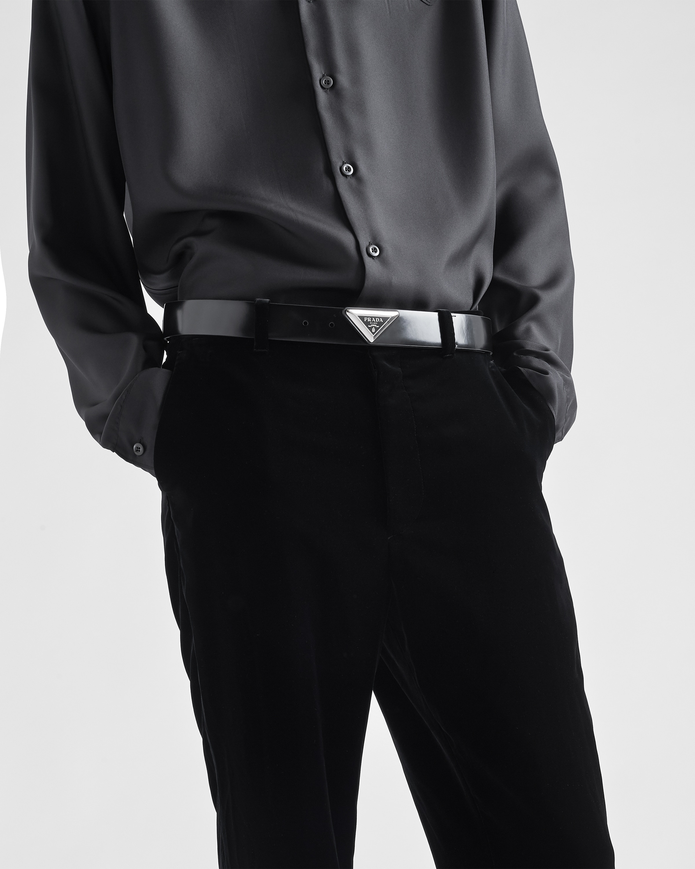 Brushed leather belt - 2