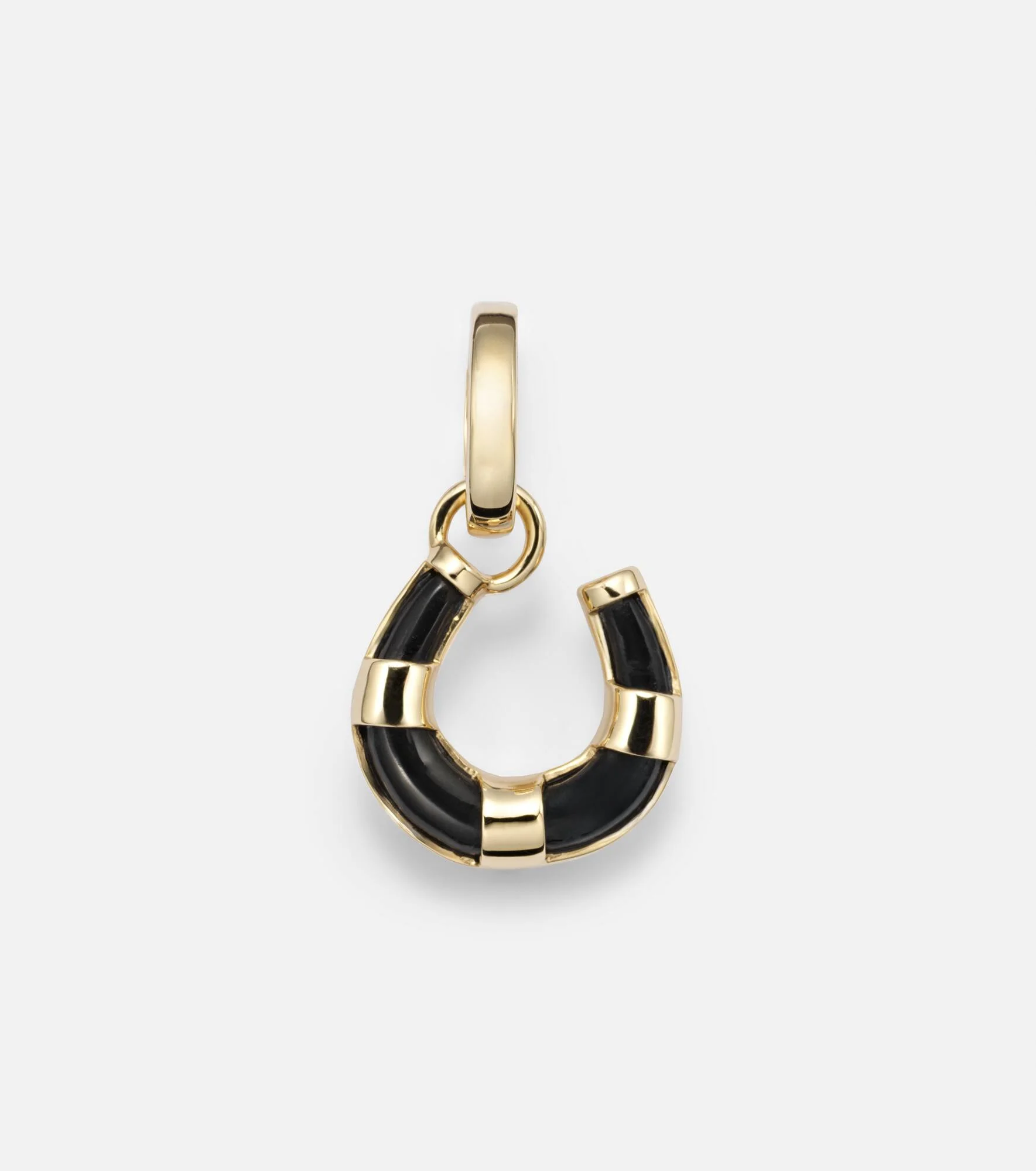 18kt gold pendant with onyx - 1