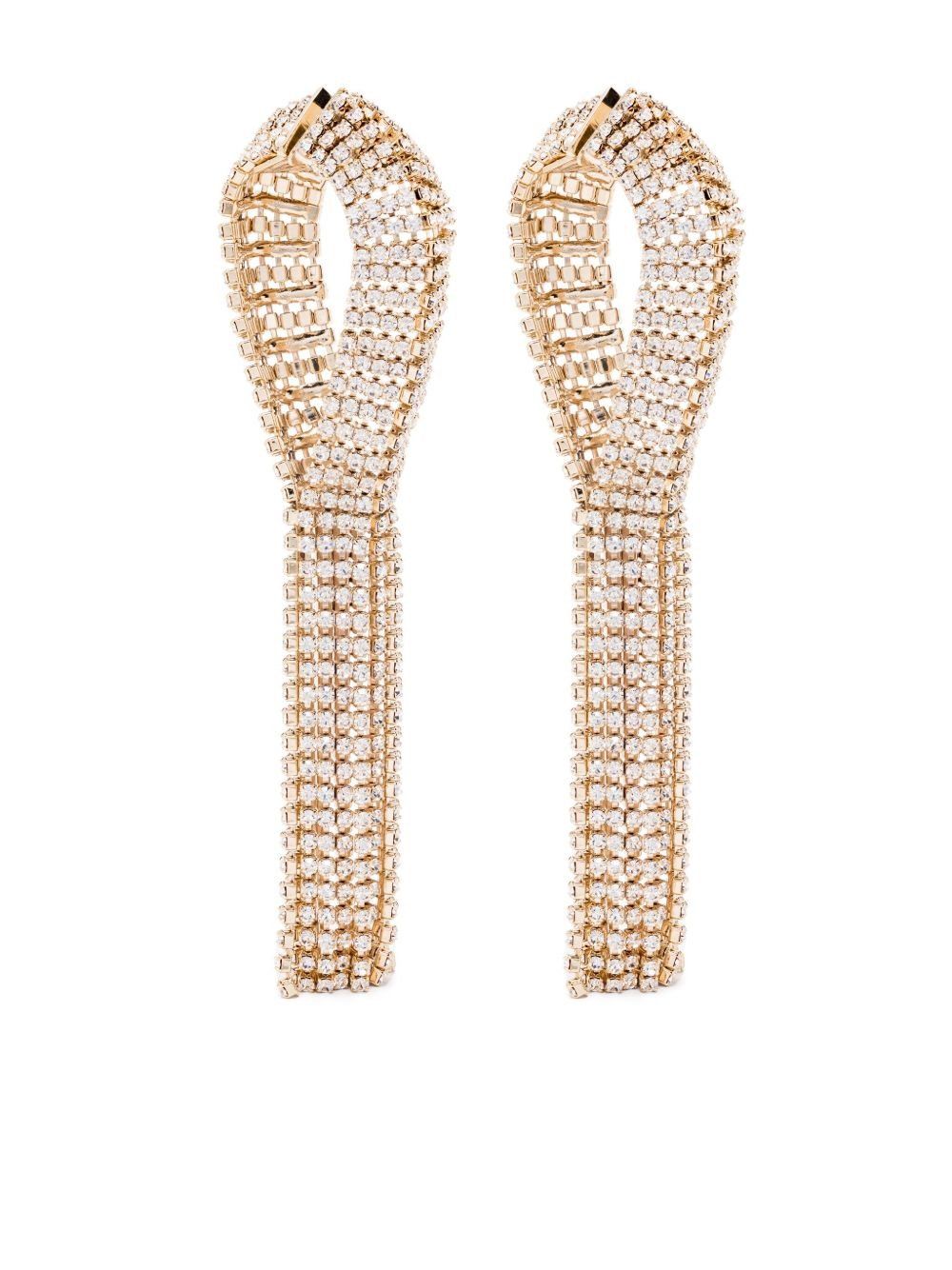 crystal-embellished earrings - 1