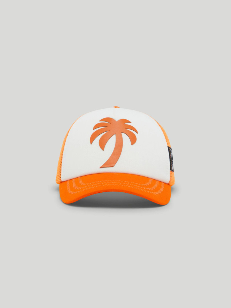 ORANGE PALM TRUCKER HAT 1