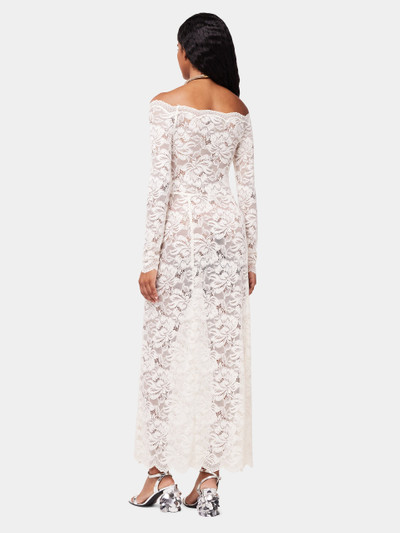 Paco Rabanne LONG IVORY LACE DRESS WITH BARDOT COLLAR outlook