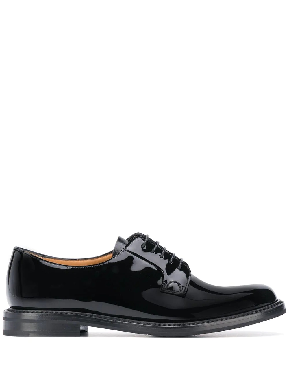 patent leather lace-up shoes - 1