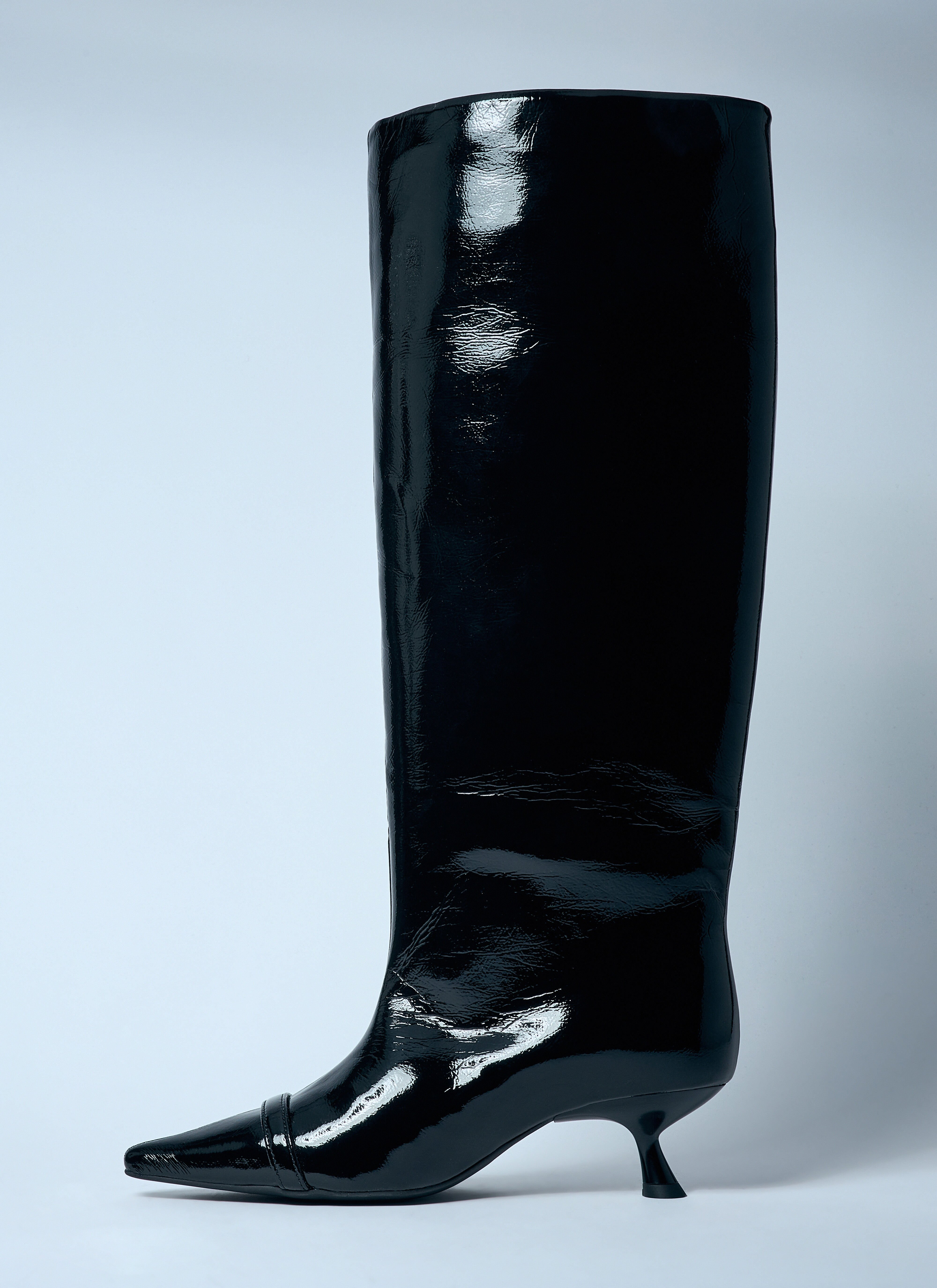 Eyelets Slouchy High Shaft Boots - 4
