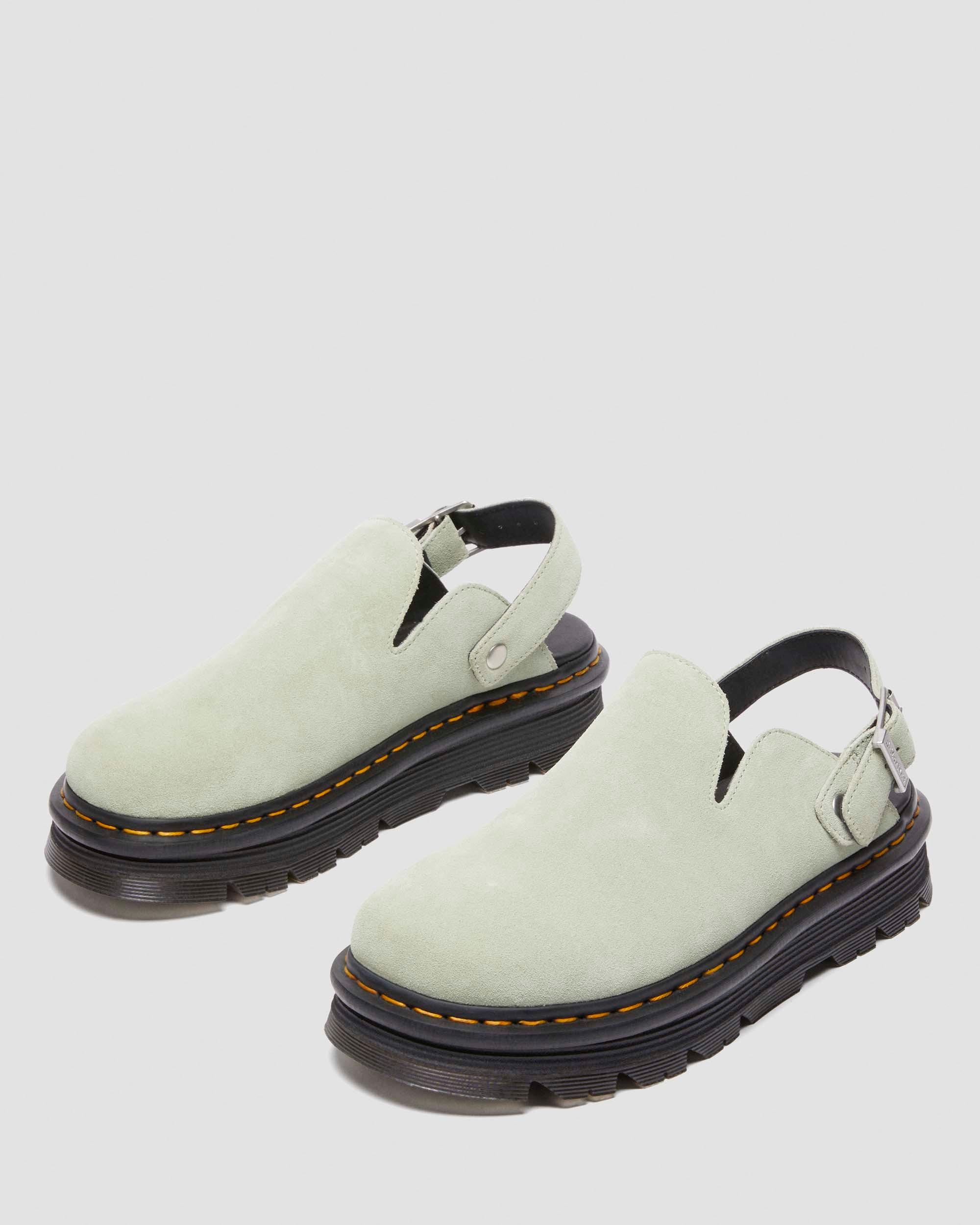 Zebzag Suede Slingback Platform Mules - 7