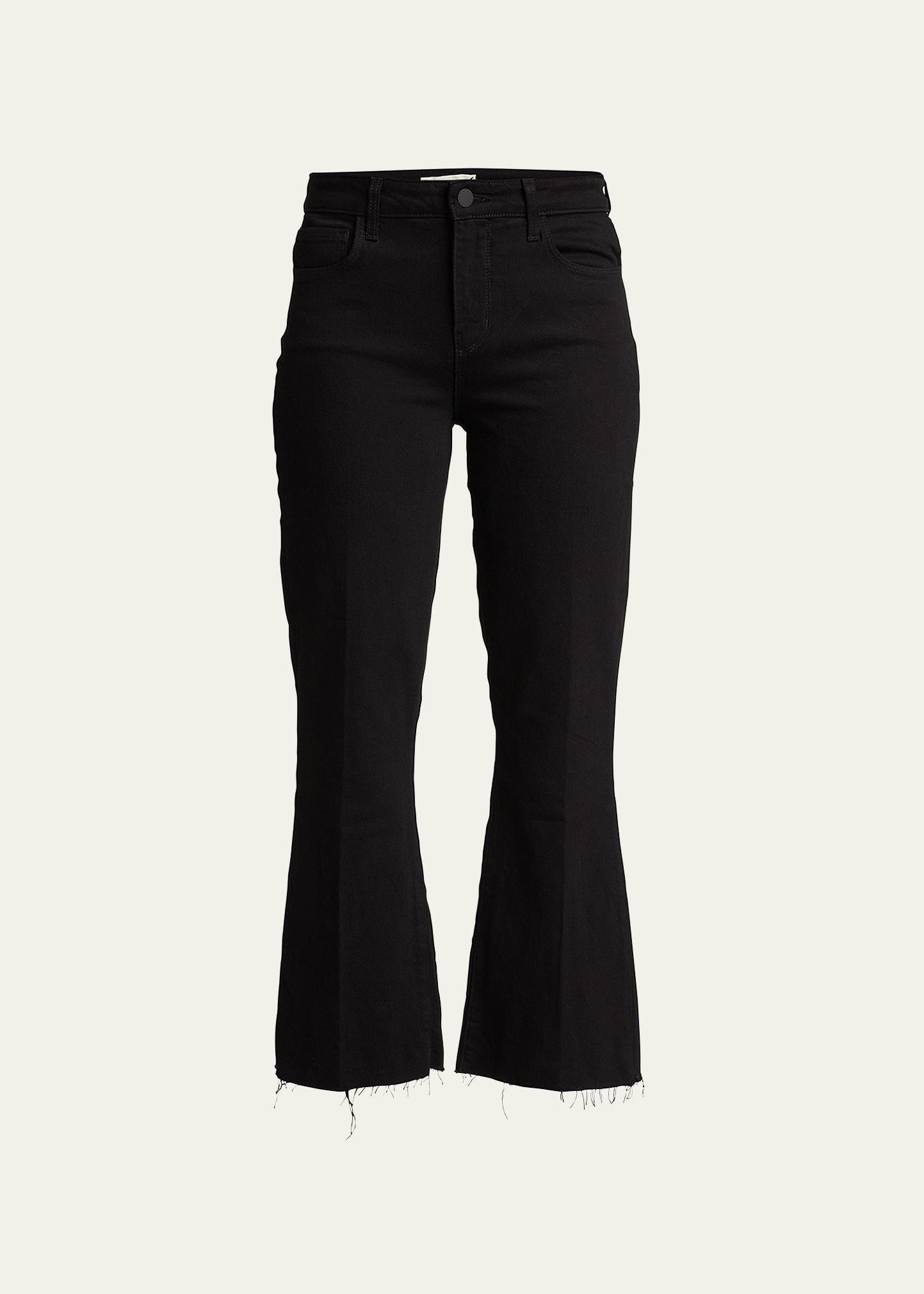 Kendra High-Rise Crop Flare Jeans - 1