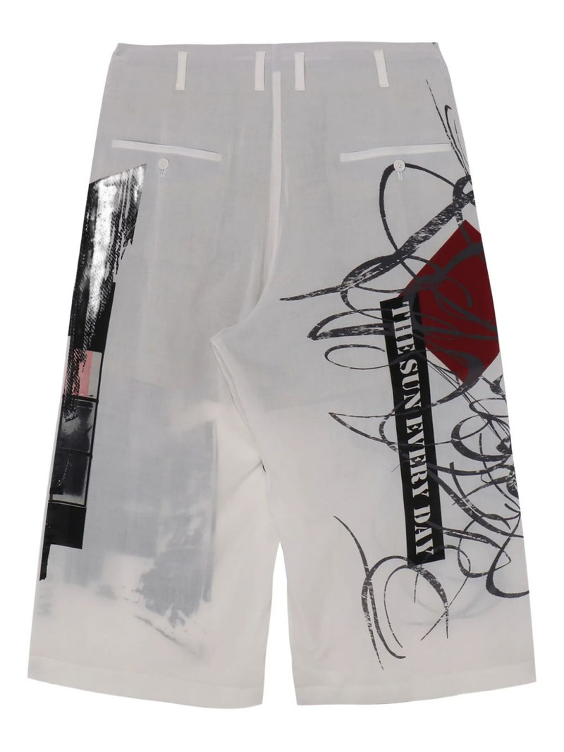 Yohji Yamamoto abstract-print shorts outlook