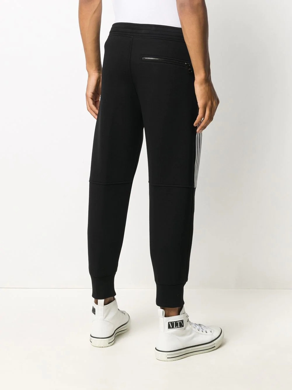 embroidered logo patch track pants - 4