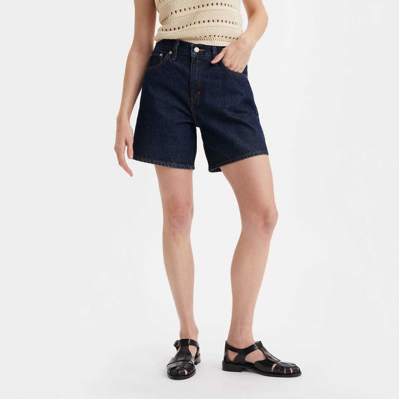 HIGH RISE BAGGY WOMEN'S SHORTS - 4