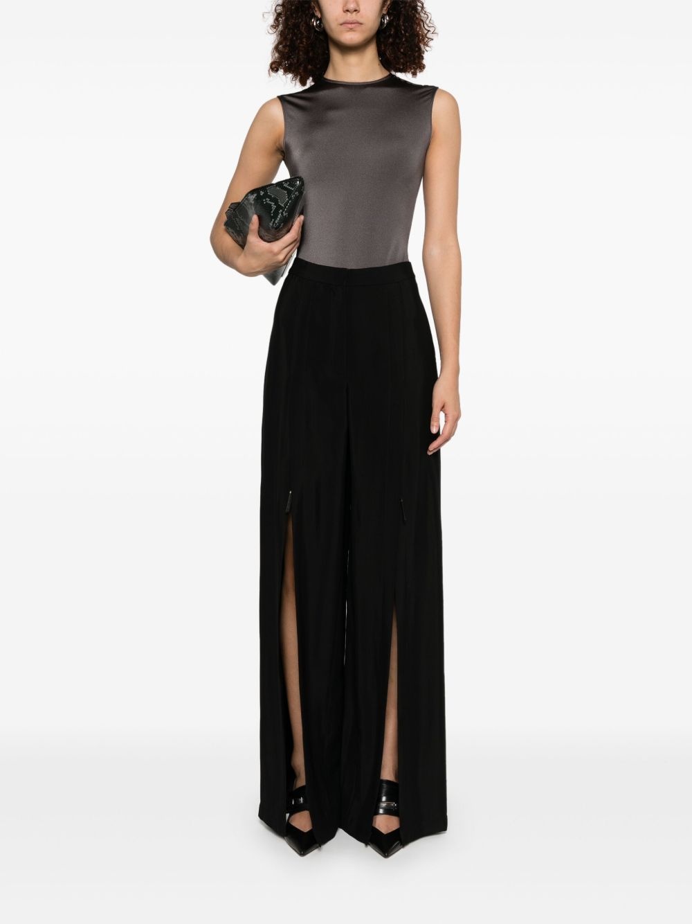 buckled wide-leg trousers - 2