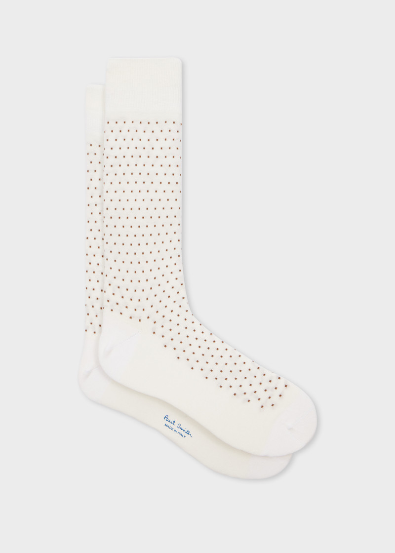 White Polka Dot Socks 1