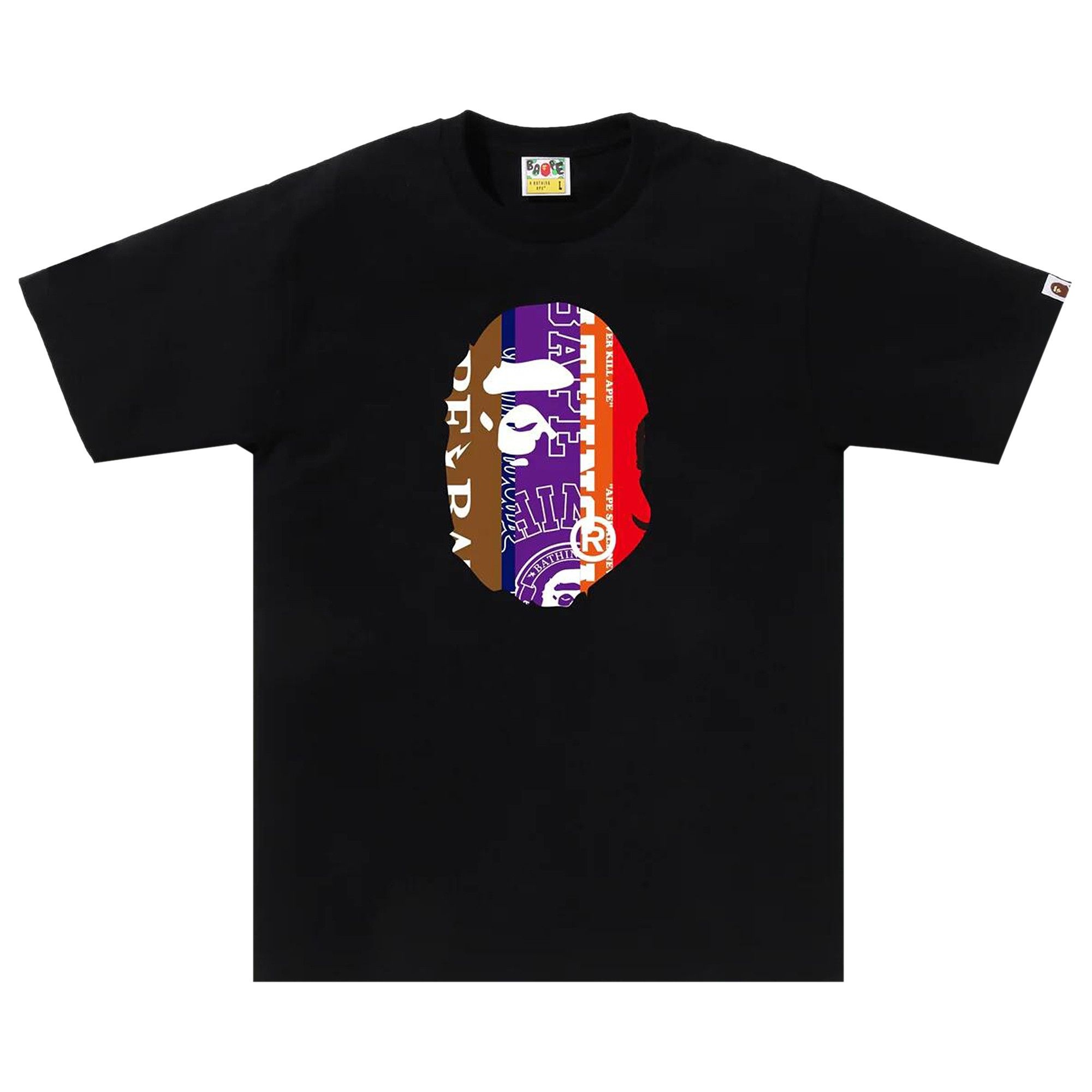 BAPE Fans Scarf Ape Head Tee 'Black' - 1