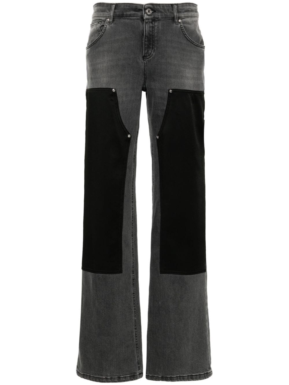 panelled cargo jeans - 1