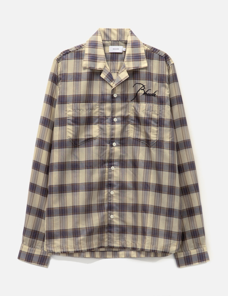 SHEER PLAID BUTTON DOWN 1