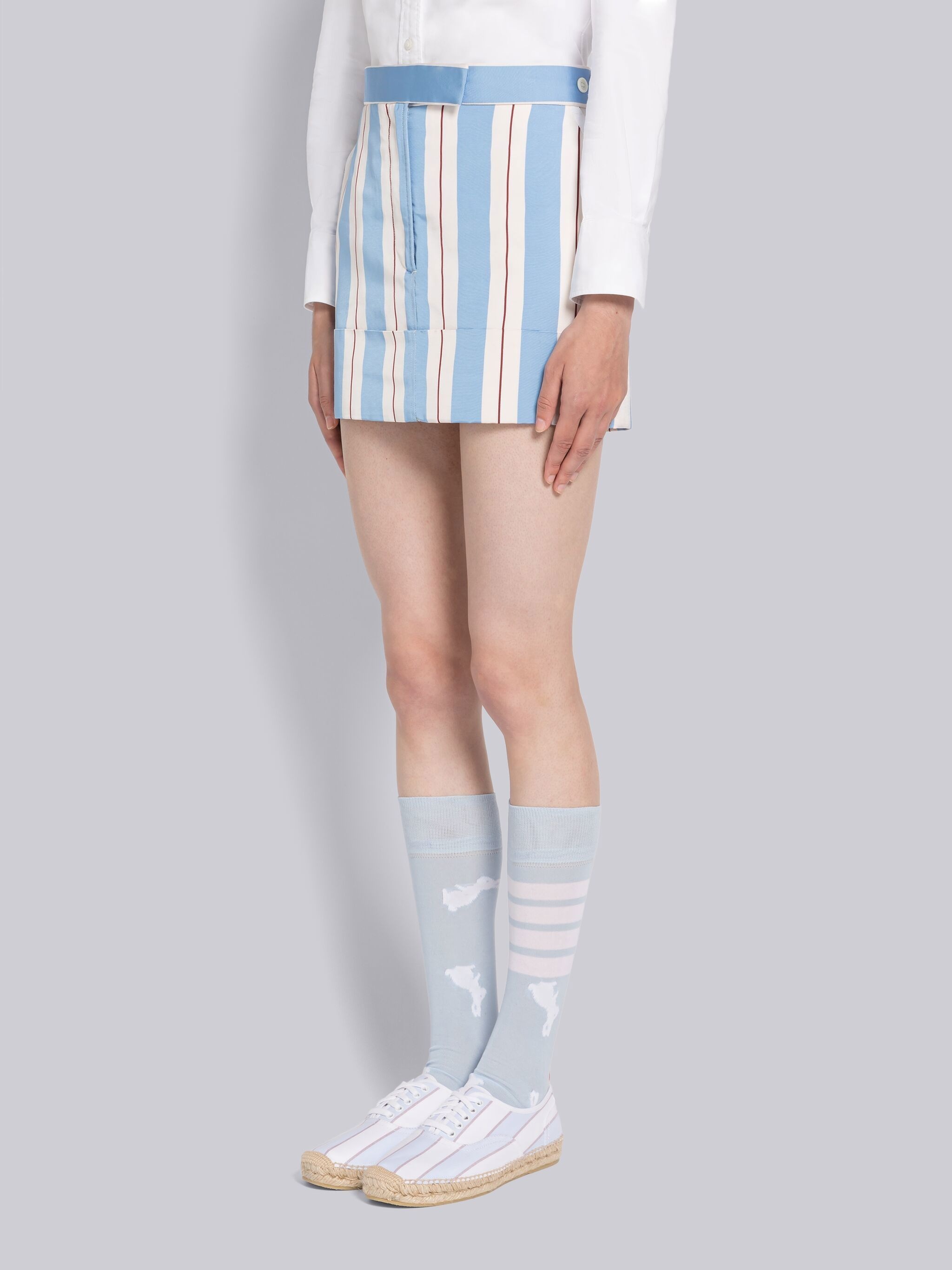 Tie Jacquard Sack Mini Skirt - 2