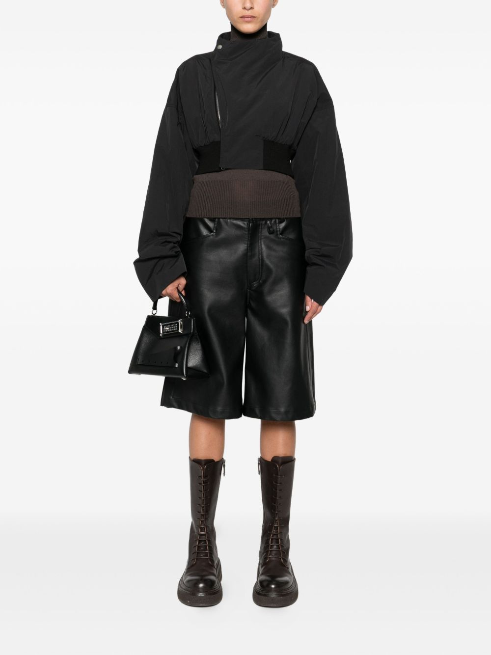 double-breasted cropped jacket - 2