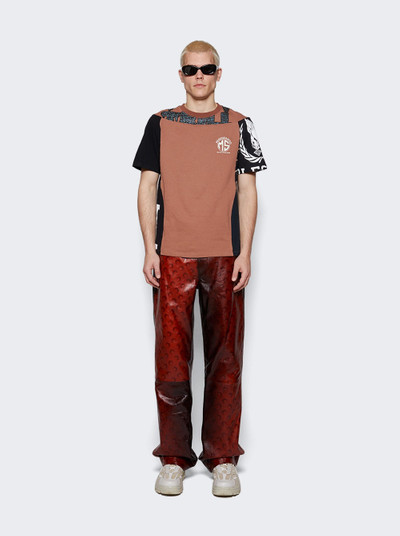 Marine Serre Graphic Patchwork T-shirt Brown outlook