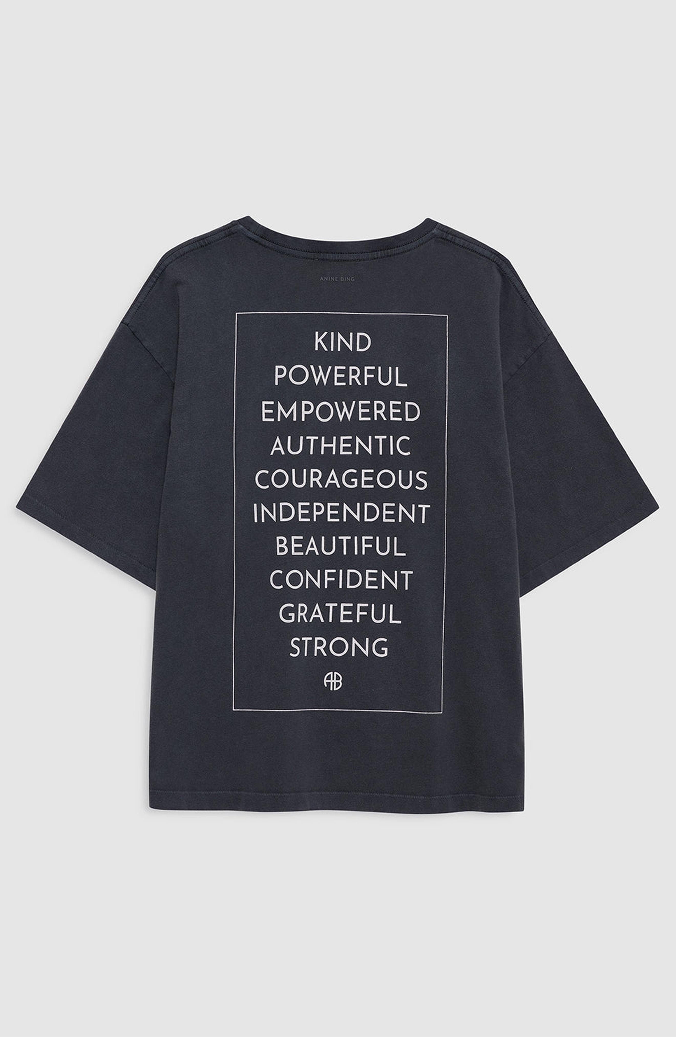 ANINE BING Rudy Empowerment Tee in Washed Black at Nordstrom - 5