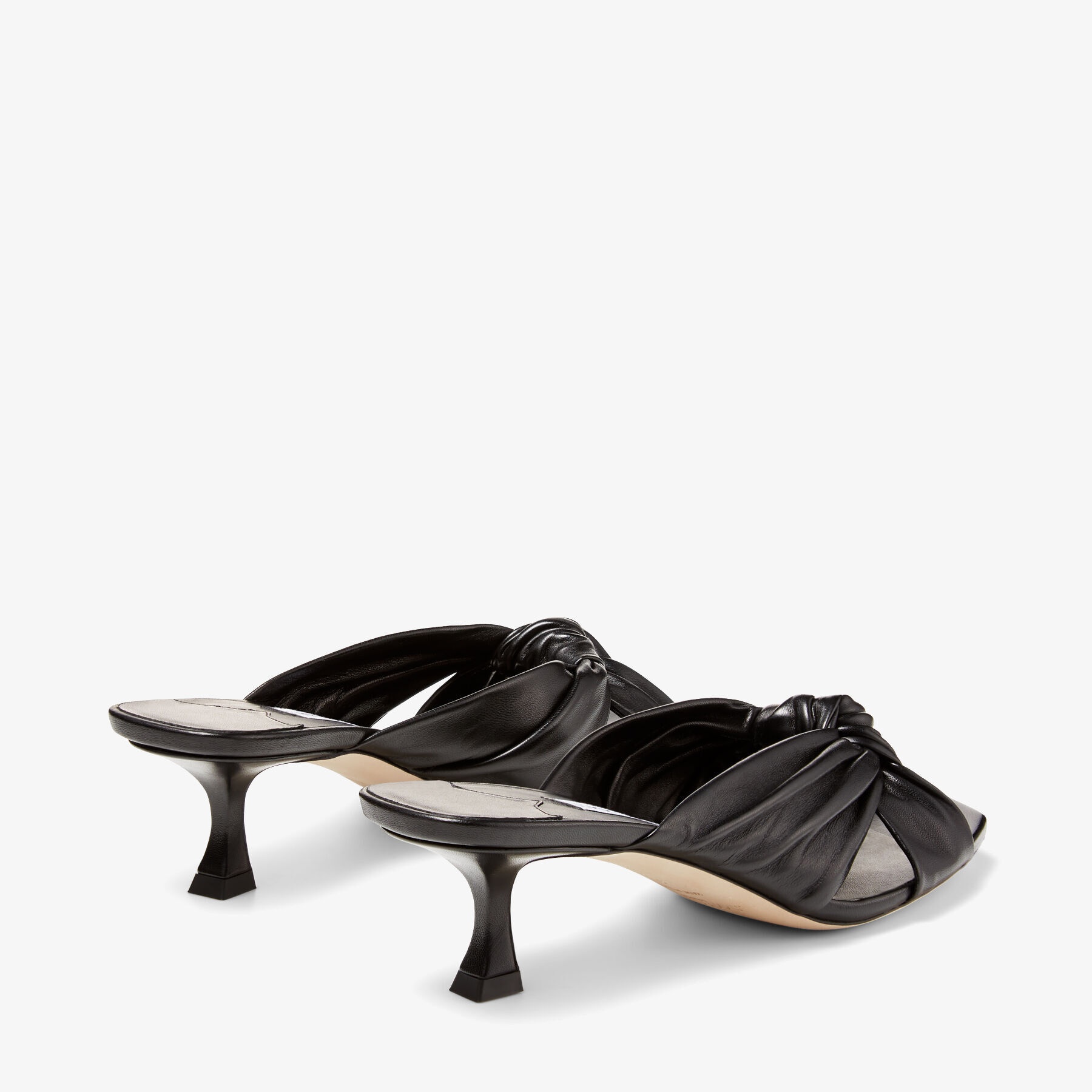 サンダル・ミュール Jimmy Choo Black leather Staz mules (STAZMULE50GWG BLACK) Buy Jimmy Choo Black Staz 50 Mules in Leather For Women