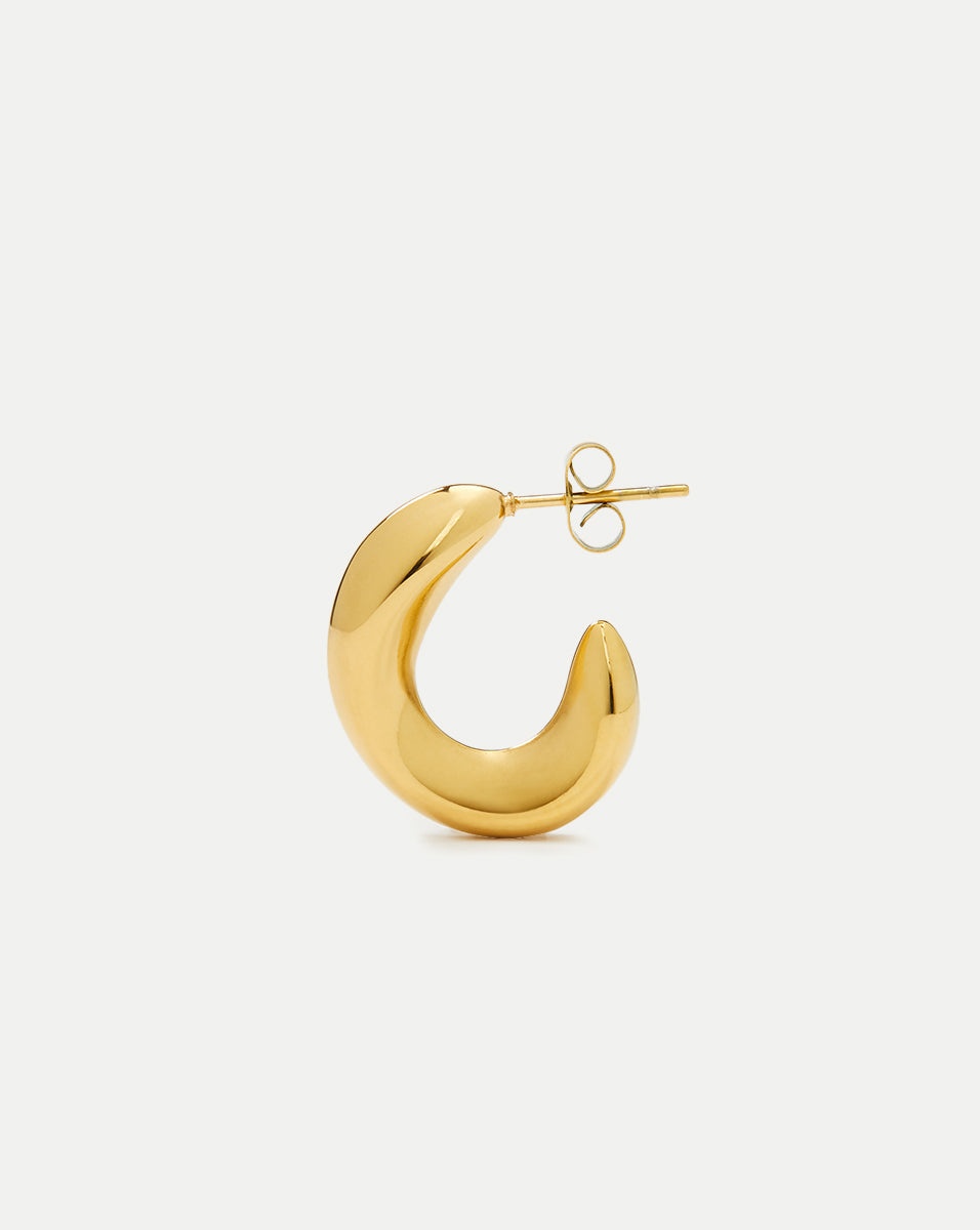 JULIET GOLD CURVED HOOPS - 4