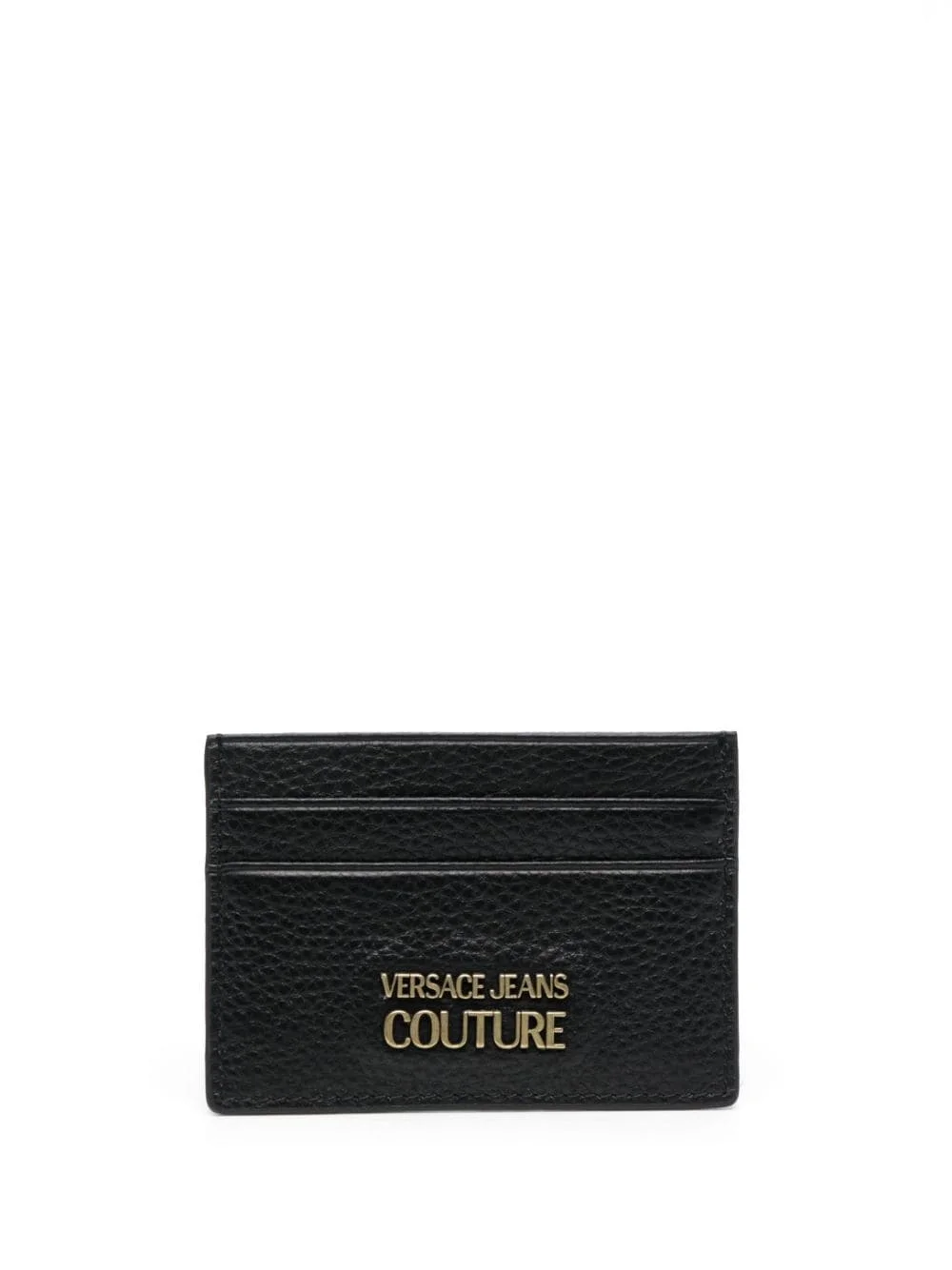 logo-plaque leather cardholder - 1