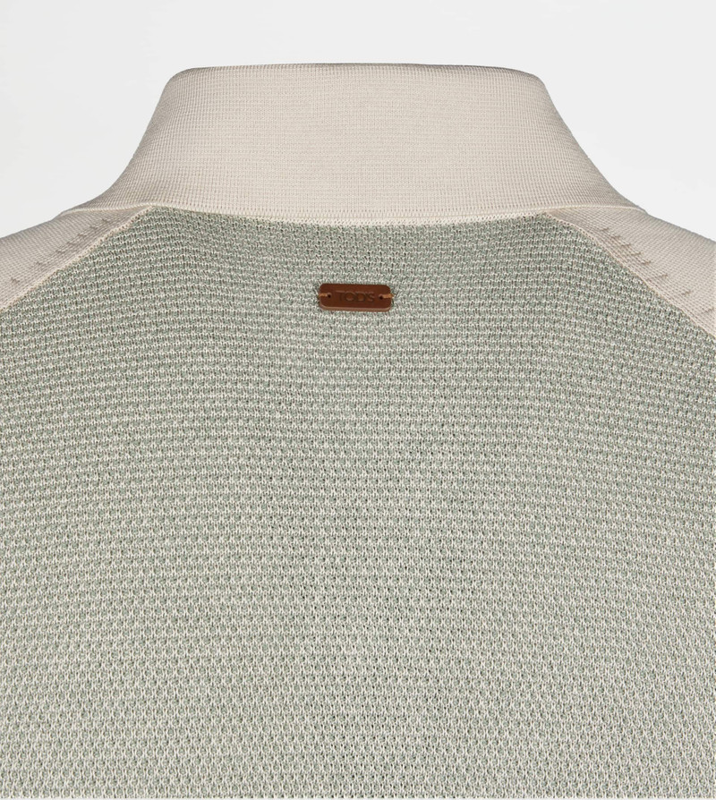 SILK BLEND POLO SHIRT - BEIGE 3
