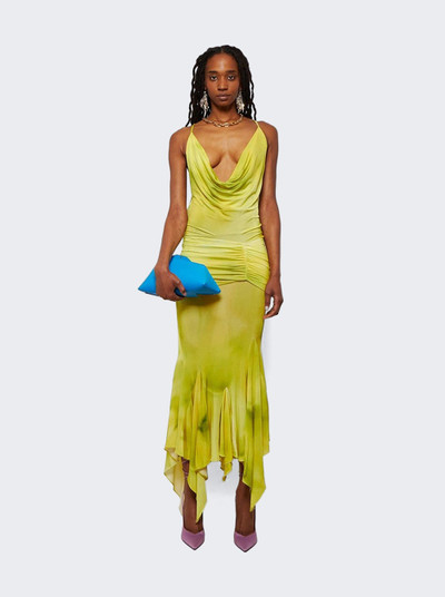 THE ATTICO Melrose Midi Dress Pale Yellow outlook