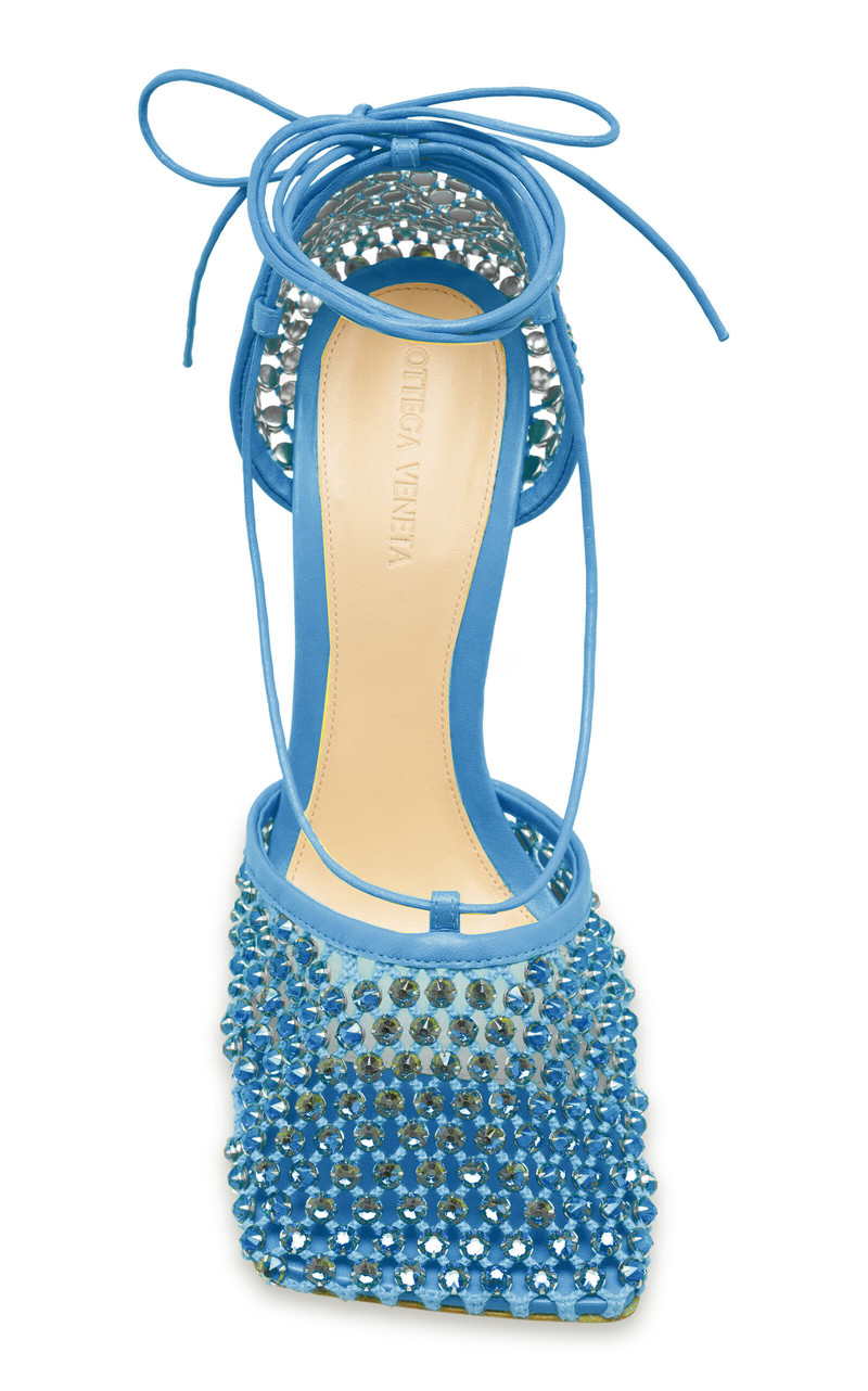 Bottega Veneta Sparkle Stretch Sandals blue outlook